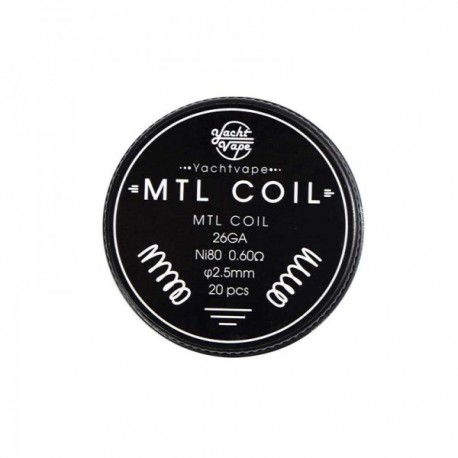 Mtl Coil 26GA ni80 0.6ohm 2.5mm (20pcs)