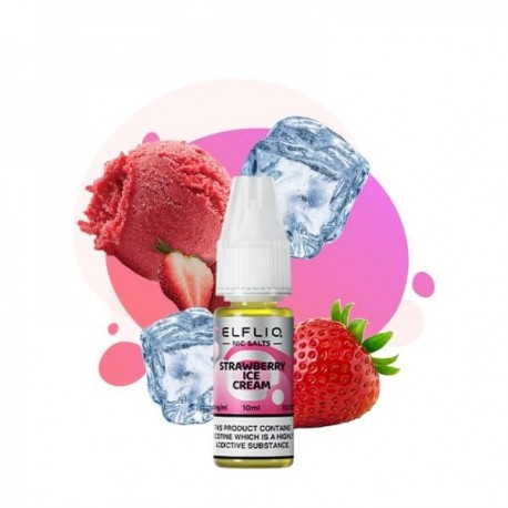 10x Strawberry Ice Cream Nic Salt 10ML